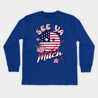 See Ya Mitch Funny Patriotic American Senator Political Kids Long Sleeve T-Shirt